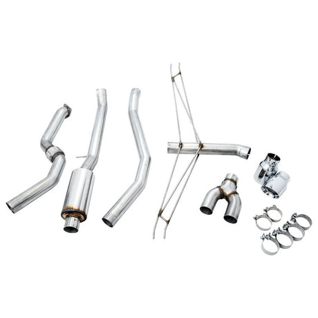 AWE Tuning 2016+ Honda Civic Si Track Edition Exhaust w/Front Pipe & Dual Chrome Silver Tips