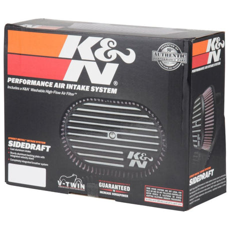 K&N Street Metal Intake System for 02-06 Harley Davidson Road King F/I 88cl Side Draft Dyna/Softail