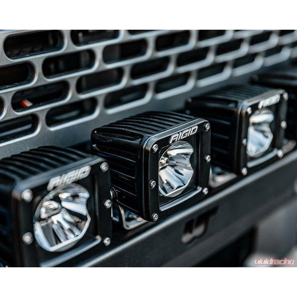 Ford Bronco Front Bumper Light Bracket with 6 Rigid Radiance LED Light Pods by Vivid Racing - Truck Accessories Guy
