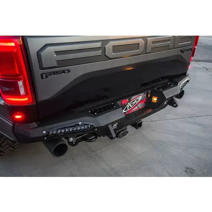 Ford F150 Raptor 2017-2020 | Addictive Desert Designs Honeybadger Rear Bumper | 10" Light Mounts - Truck Accessories Guy