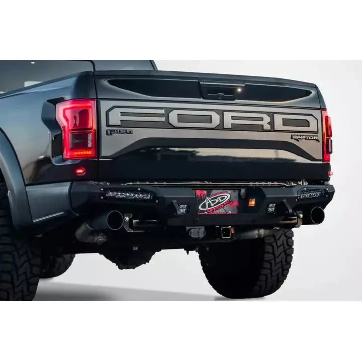 Ford F150 Raptor 2017-2020 | Addictive Desert Designs Honeybadger Rear Bumper | 10" Light Mounts - Truck Accessories Guy