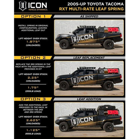 ICON 05-15 Toyota Tacoma 0-3.5in/16-17 Toyota Tacoma 0-2.75in Stg 8 Suspension System w/Tubular Uca - NP Motorsports