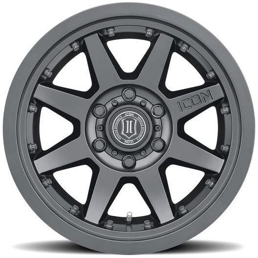 ICON Alloys Rebound Wheels | 17x8.5 5x150 25mm | Satin Black - Truck Accessories Guy