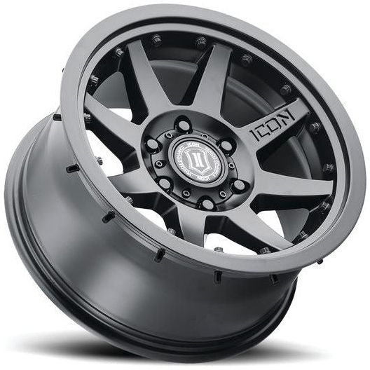 ICON Alloys Rebound Wheels | 17x8.5 5x150 25mm | Satin Black - Truck Accessories Guy