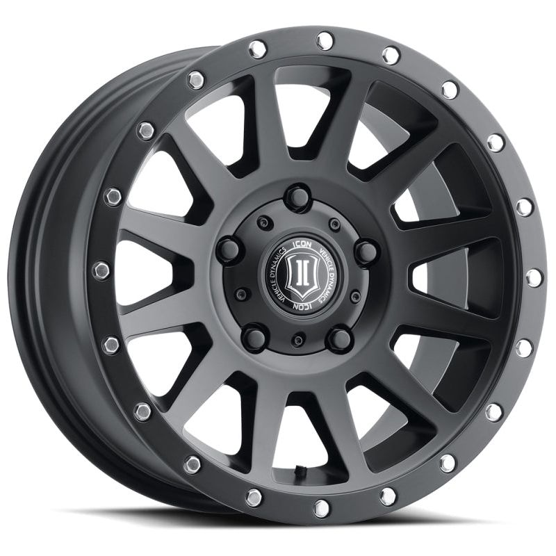 ICON Compression 17x8.5 5x150 25mm Offset 5.75in BS 110.1mm Bore Satin Black Wheel - NP Motorsports