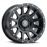 ICON Compression 17x8.5 6x5.5 0mm Offset 4.75in BS 106.1mm Bore Satin Black Wheel - NP Motorsports