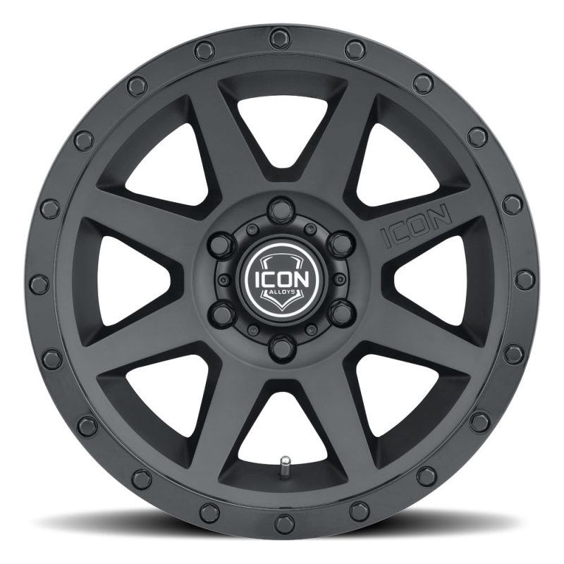 ICON Rebound 17x8.5 6x5.5 0mm Offset 4.75in BS 106.1mm Bore Double Black Wheel - NP Motorsports