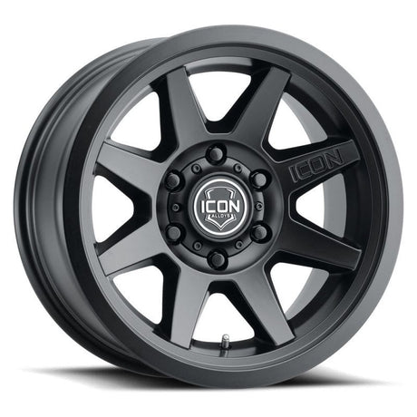 ICON Rebound 17x8.5 6x5.5 0mm Offset 4.75in BS 106.1mm Bore Satin Black Wheel - NP Motorsports