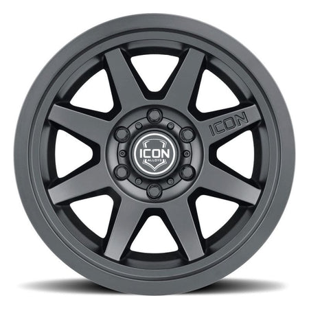 ICON Rebound 17x8.5 6x5.5 0mm Offset 4.75in BS 106.1mm Bore Satin Black Wheel - NP Motorsports