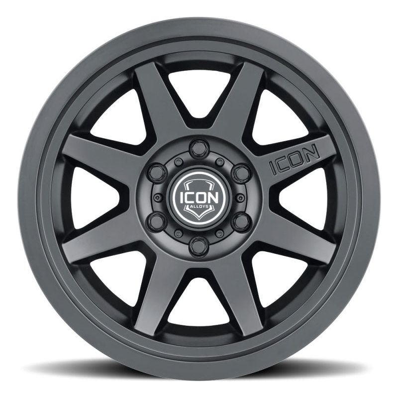ICON Rebound 17x8.5 6x5.5 0mm Offset 4.75in BS 106.1mm Bore Satin Black Wheel - NP Motorsports