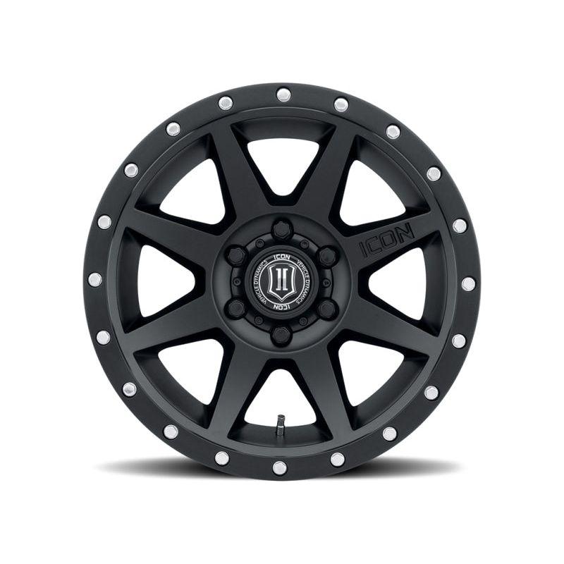 ICON Rebound 17x8.5 6x5.5 25mm Offset 5.75in BS 95.1mm Bore Satin Black Wheel - NP Motorsports