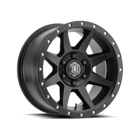 ICON Rebound 17x8.5 6x5.5 25mm Offset 5.75in BS 95.1mm Bore Satin Black Wheel - NP Motorsports