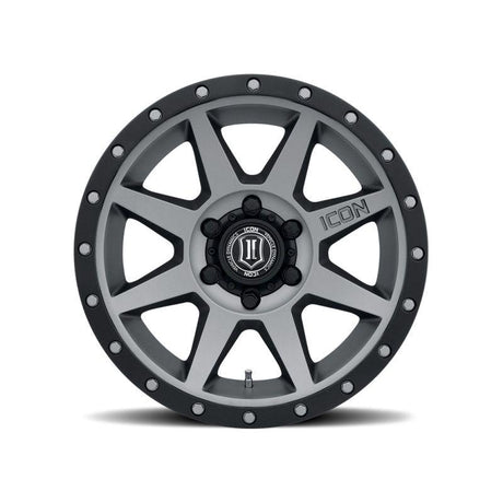 ICON Rebound 17x8.5 6x5.5 25mm Offset 5.75in BS 95.1mm Bore Titanium Wheel - NP Motorsports