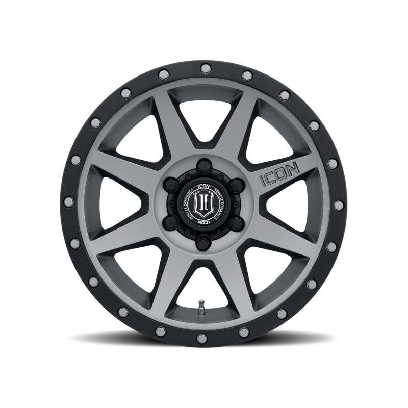 ICON Rebound 17x8.5 6x5.5 25mm Offset 5.75in BS 95.1mm Bore Titanium Wheel - NP Motorsports