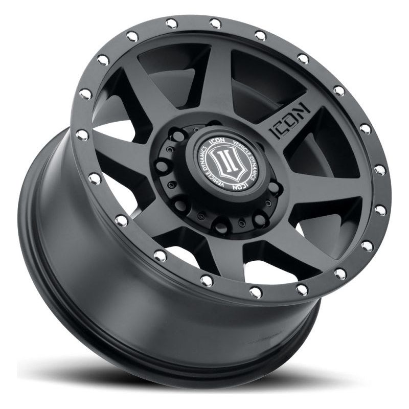 ICON Rebound 17x8.5 8x170 6mm Offset 5in BS 125mm Bore Satin Black Wheel - NP Motorsports