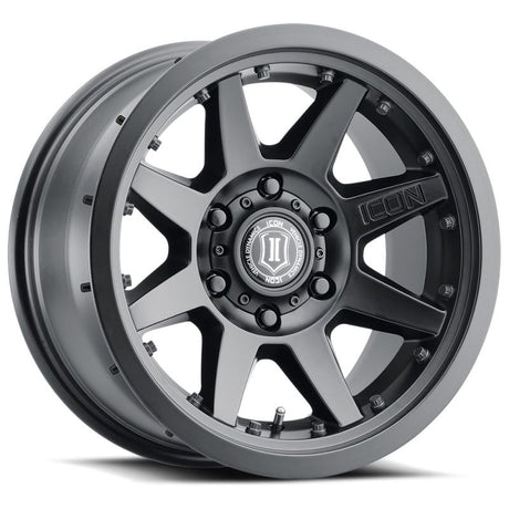 ICON Rebound Pro 17x8.5 6x5.5 0mm Offset 4.75in BS 106.1mm Bore Satin Black Wheel - NP Motorsports