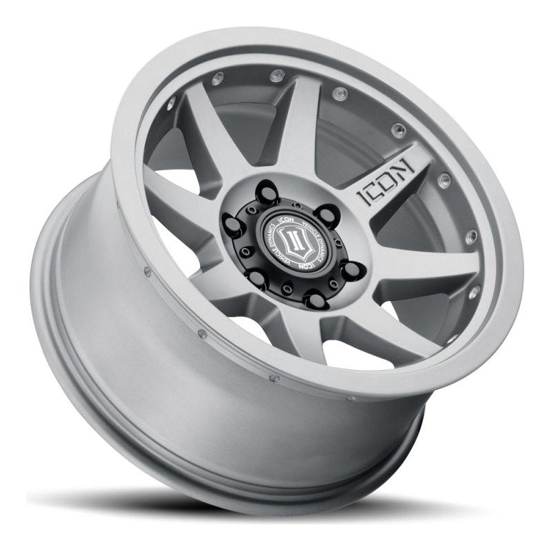 ICON Rebound Pro 17x8.5 6x5.5 0mm Offset 4.75in BS 106.1mm Bore Titanium Wheel - NP Motorsports