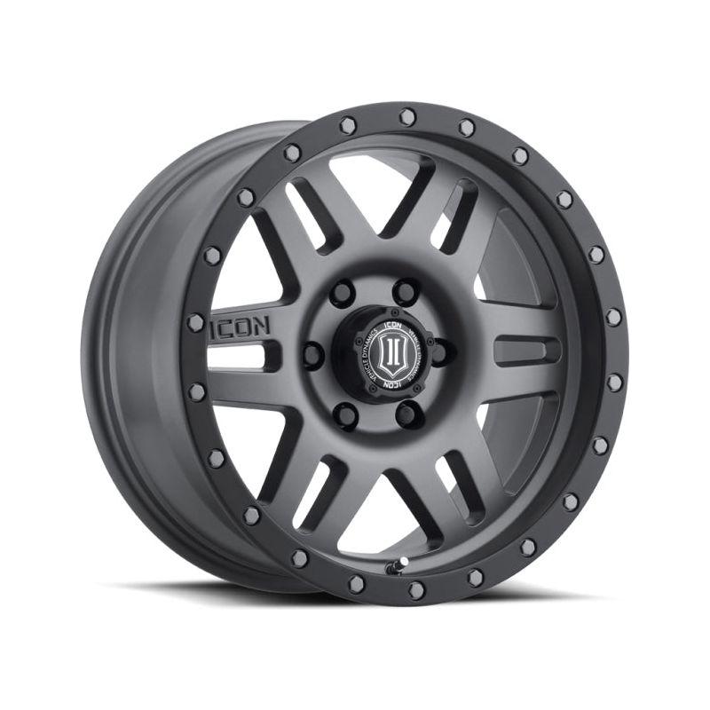ICON Six Speed 17x8.5 6x5.5 0mm Offset 4.75in BS 108mm Bore Titanium Wheel - NP Motorsports