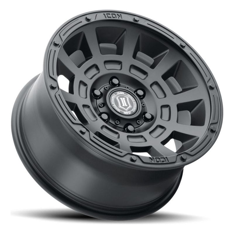ICON Thrust 17x8.5 6x5.5 0mm Offset 4.75in BS Satin Black Wheel - NP Motorsports