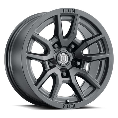 ICON Vector 5 17x8.5 5x150 25mm Offset 5.75in BS 110.1mm Bore Satin Black Wheel - NP Motorsports