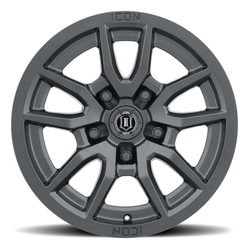 ICON Vector 5 17x8.5 5x150 25mm Offset 5.75in BS 110.1mm Bore Satin Black Wheel - NP Motorsports