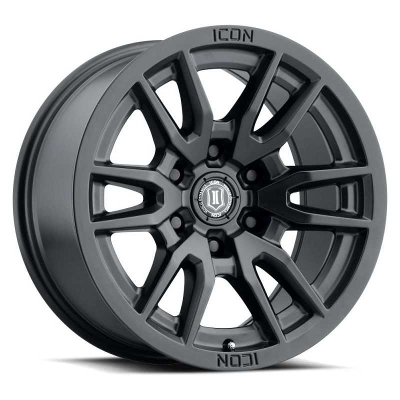 ICON Vector 6 17x8.5 6x135 6mm Offset 5in BS 87.1mm Bore Satin Black Wheel - NP Motorsports