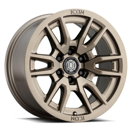 ICON Vector 6 17x8.5 6x5.5 0mm Offset 4.75in BS 106.1mm Bore Bronze Wheel - NP Motorsports