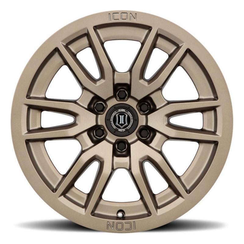 ICON Vector 6 17x8.5 6x5.5 0mm Offset 4.75in BS 106.1mm Bore Bronze Wheel - NP Motorsports