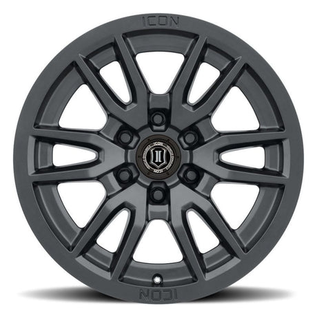 ICON Vector 6 17x8.5 6x5.5 0mm Offset 4.75in BS 106.1mm Bore Satin Black Wheel - NP Motorsports