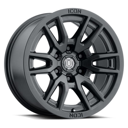 ICON Vector 6 17x8.5 6x5.5 0mm Offset 4.75in BS 106.1mm Bore Satin Black Wheel - NP Motorsports