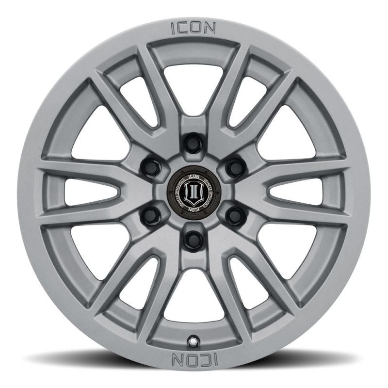 ICON Vector 6 17x8.5 6x5.5 0mm Offset 4.75in BS 106.1mm Bore Titanium Wheel - NP Motorsports