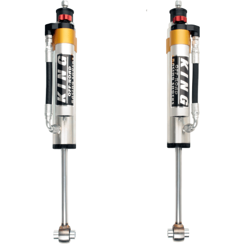 King Shocks 90-12 Mercedes-Benz G-Class Rear 2.5 Dia Piggy Hose Reservoir w/Adjuster (Pair) - NP Motorsports