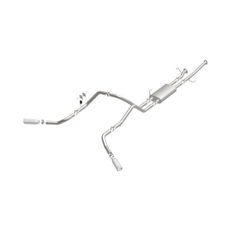 MagnaFlow Cat-Back 10-15 Toyota Tundra SC LB / CC SB 4.6L/5.7L V8 SS 2.5 Dual Split Rear 4in Tip - NP Motorsports