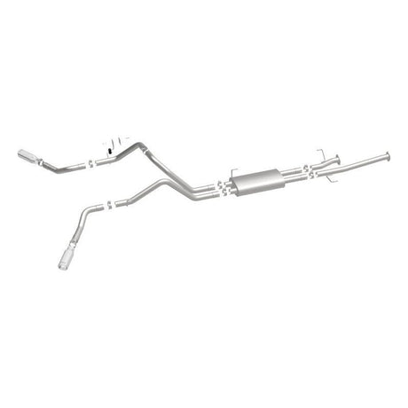 MagnaFlow Cat-Back 10-15 Toyota Tundra SC LB / CC SB 4.6L/5.7L V8 SS 2.5 Dual Split Rear 4in Tip - NP Motorsports