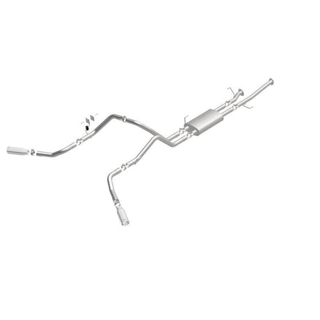 MagnaFlow Cat-Back 10-15 Toyota Tundra SC LB / CC SB 4.6L/5.7L V8 SS 2.5 Dual Split Rear 4in Tip - NP Motorsports