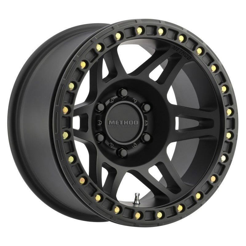 Method MR106 Beadlock 17x9 -44mm Offset 6x5.5 108mm CB Matte Black w/BH-H24125 Wheel - NP Motorsports