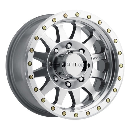Method MR304 Double Standard 17x8.5 0mm Offset 8x6.5 130.81mm CB Machined/Clear Coat Wheel - NP Motorsports