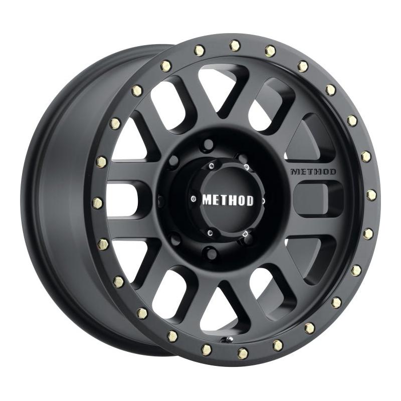 Method MR309 Grid 17x8.5 0mm Offset 8x180 130.81mm CB Matte Black Wheel - NP Motorsports