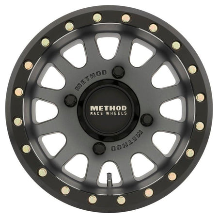 Method MR401 UTV Beadlock 15x7 / 4+3/13mm Offset / 4x156 / 132mm CB Titanium Wheel- Matte Black Ring - NP Motorsports