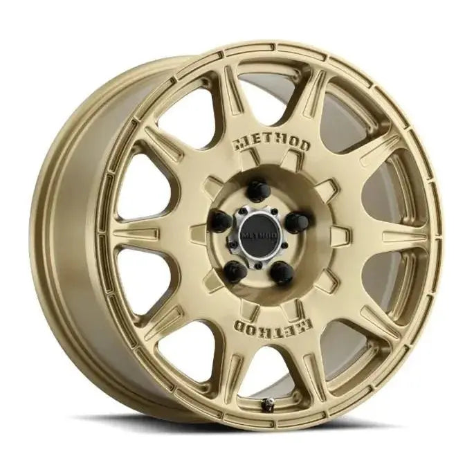 Method MR502 RALLY 17x8 +38mm Offset 5x4.5 67.1mm CB Gold Wheel - NP Motorsports