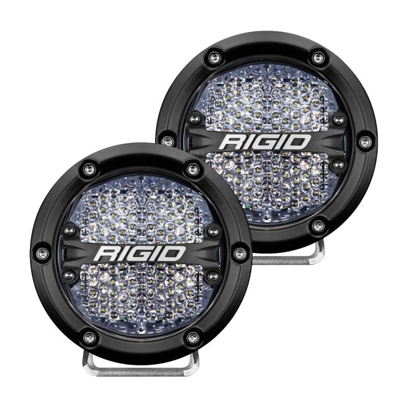 Rigid Industries 360-Series 4in LED Off-Road Diffused Beam - White Backlight (Pair) - NP Motorsports