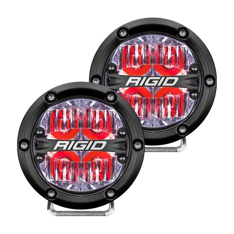 Rigid Industries 360-Series 4in LED Off-Road Drive Beam - Red Backlight (Pair) - NP Motorsports