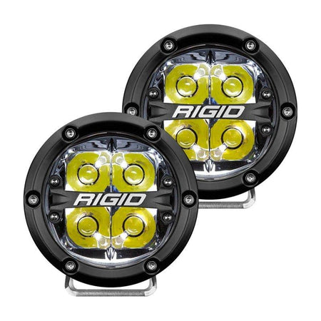Rigid Industries 360-Series 4in LED Off-Road Spot Beam - White Backlight (Pair) - NP Motorsports