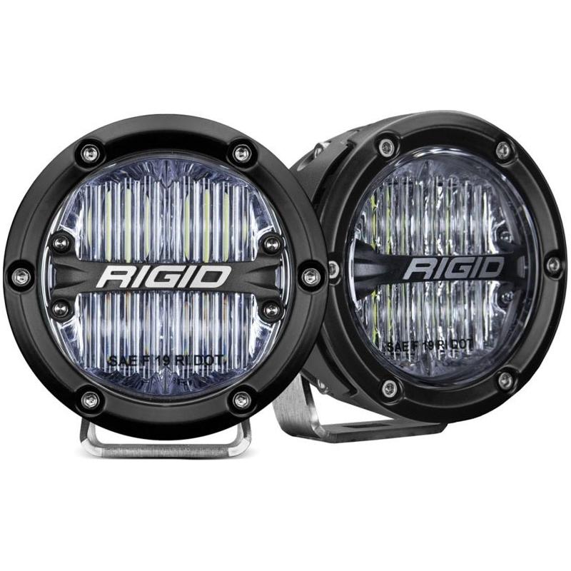 Rigid Industries 360-Series 4in LED SAE J583 Fog Light - White (Pair) - NP Motorsports