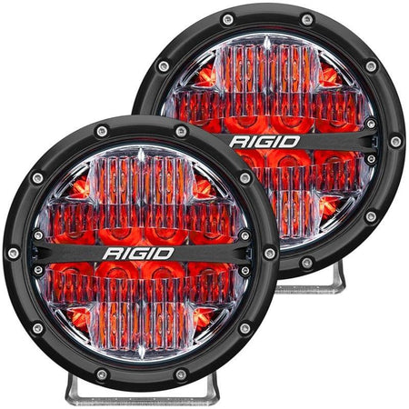 Rigid Industries 360-Series 6in LED Off-Road Drive Beam - Red Backlight (Pair) - NP Motorsports