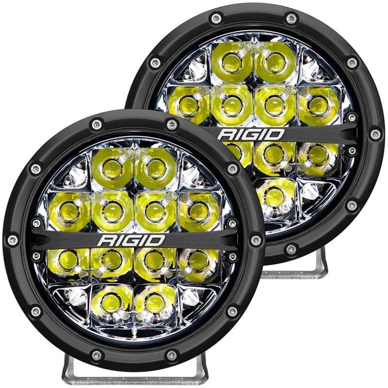 Rigid Industries 360-Series 6in LED Off-Road Spot Beam - White Backlight (Pair) - NP Motorsports