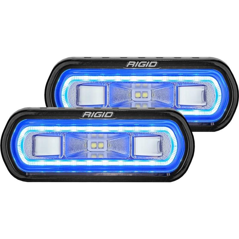 Rigid Industries SR-L Series Surface Mount LED Spreader Pair w/ Blue Halo - Universal - NP Motorsports