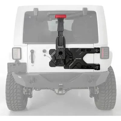 Smittybilt 2843 Pivot HD Oversize Tire Carrier for 2007-2018 Jeep Wrangler JK | Black - Truck Accessories Guy