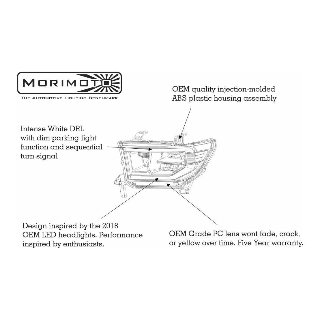 Toyota Tundra 2007-2013 | Sequoia 2007-2018 | Morimoto XB LED Headlight Set ASM - Truck Accessories Guy