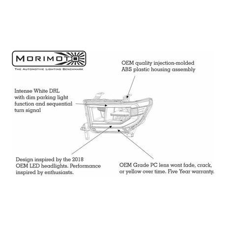 Toyota Tundra 2007-2013 | Sequoia 2007-2018 | Morimoto XB LED Headlight Set ASM - Truck Accessories Guy